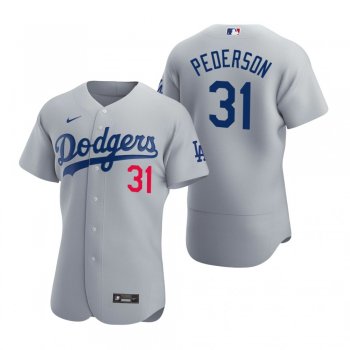 Men's Los Angeles Dodgers Joc Pederson Nike Gray Authentic 2020 Alternate Jersey