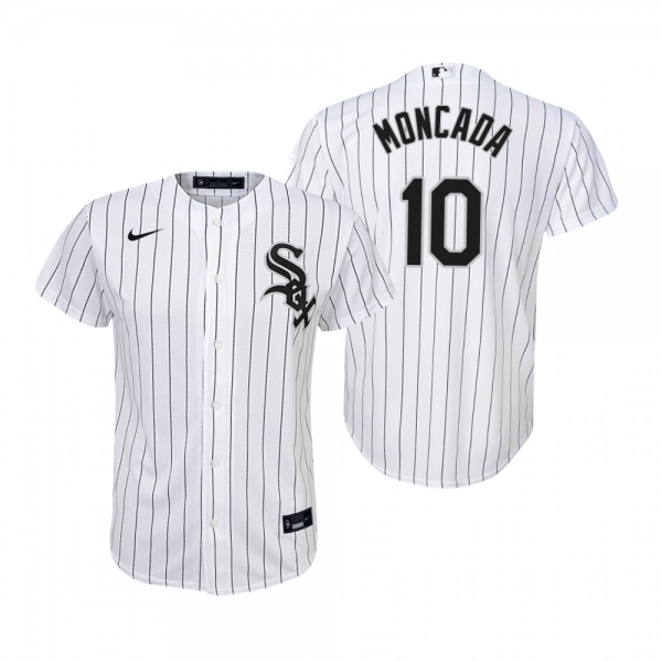 Youth Chicago White Sox Yoan Moncada Nike White Replica Home Jersey