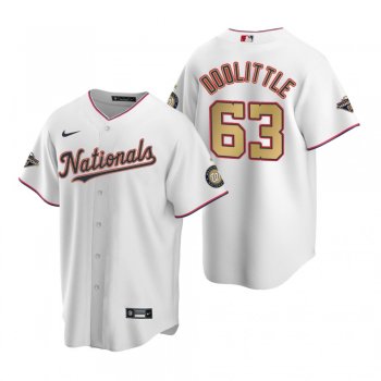 Men's Washington Nationals Sean Doolittle Nike White 2020 Gold Program Replica Jersey