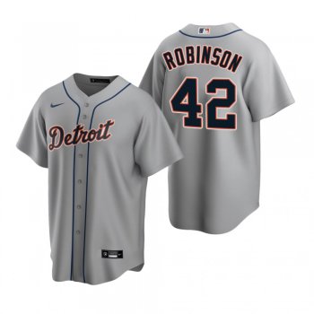 Men's Detroit Tigers Jackie Robinson Nike Gray Replica Road Jersey