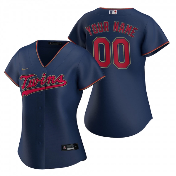 Women's Minnesota Twins Custom Nike Navy Replica Alternate Jersey