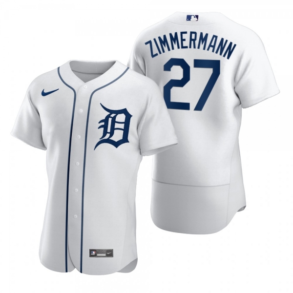 Men's Detroit Tigers Jordan Zimmermann Nike White 2020 Authentic Jersey