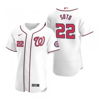 Men's Washington Nationals Juan Soto White Authentic 2020 Home Jersey