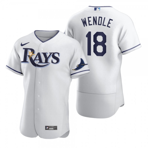 Men's Tampa Bay Rays Joey Wendle Nike White 2020 Authentic Jersey