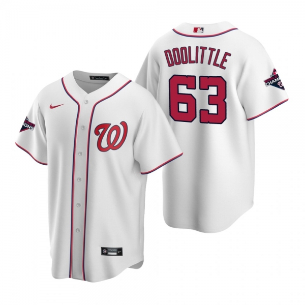 Men's Washington Nationals Sean Doolittle Nike White 2019 World Series Champions Replica Jersey