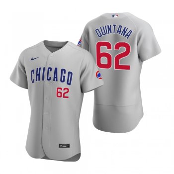 Men's Chicago Cubs Jose Quintana Nike Gray Authentic 2020 Road Jersey