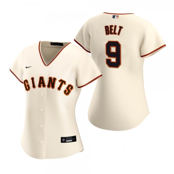 Women's San Francisco Giants Brandon Belt Nike Cream 2020 Replica Home Jersey