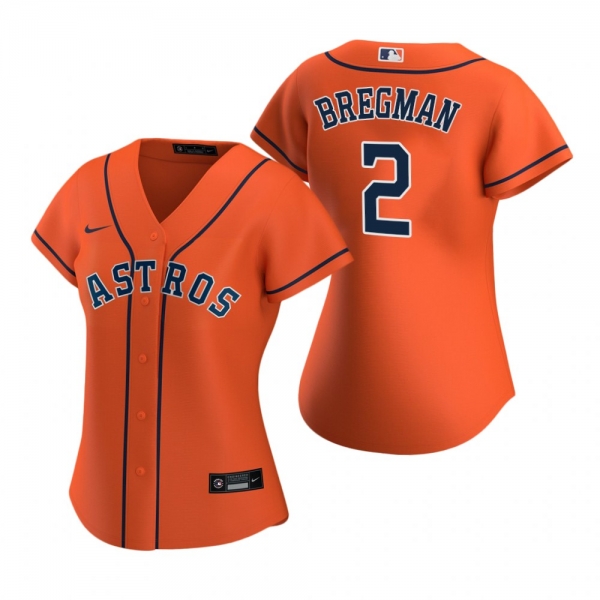 Women's Houston Astros Alex Bregman Nike Orange 2020 Replica Alternate Jersey