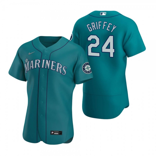 Men's Seattle Mariners Ken Griffey Jr. Nike Aqua Authentic 2020 Alternate Jersey