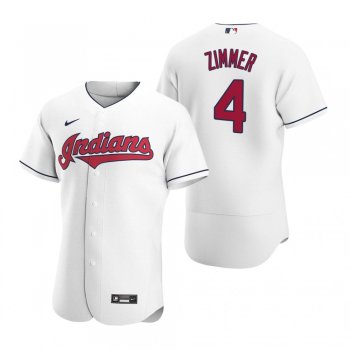 Men's Cleveland Indians Bradley Zimmer Nike White Authentic 2020 Home Jersey