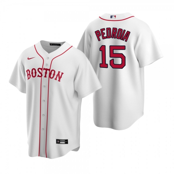 Men's Boston Red Sox Dustin Pedroia Nike White Replica Alternate Jersey