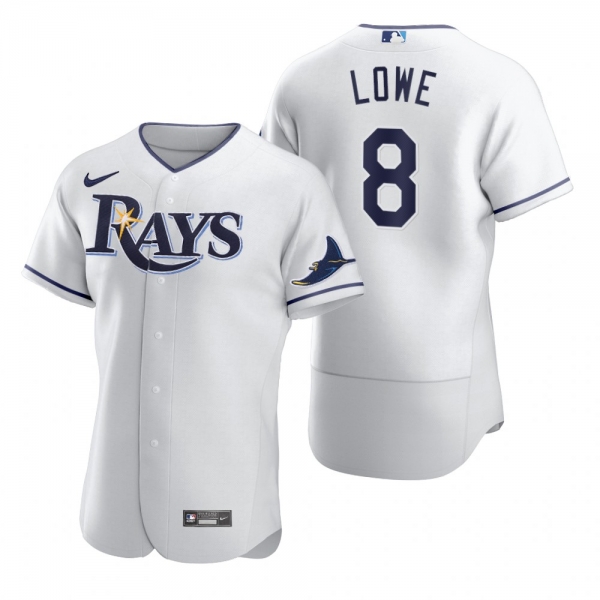 Men's Tampa Bay Rays Brandon Lowe Nike White 2020 Authentic Jersey