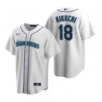 Men's Seattle Mariners Yusei Kikuchi Nike White Replica Home Jersey