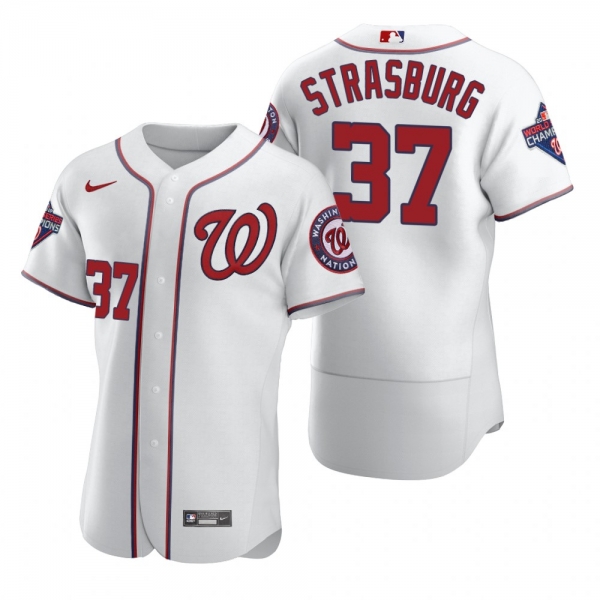 Men's Washington Nationals Stephen Strasburg Nike White 2020 Authentic Jersey