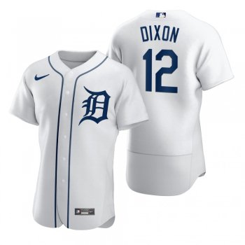 Men's Detroit Tigers Brandon Dixon Nike White 2020 Authentic Jersey