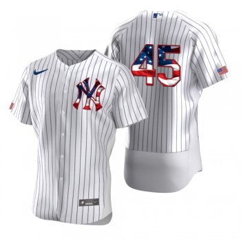 Men's Gerrit Cole New York Yankees White 2020 Stars & Stripes 4th of July Jersey