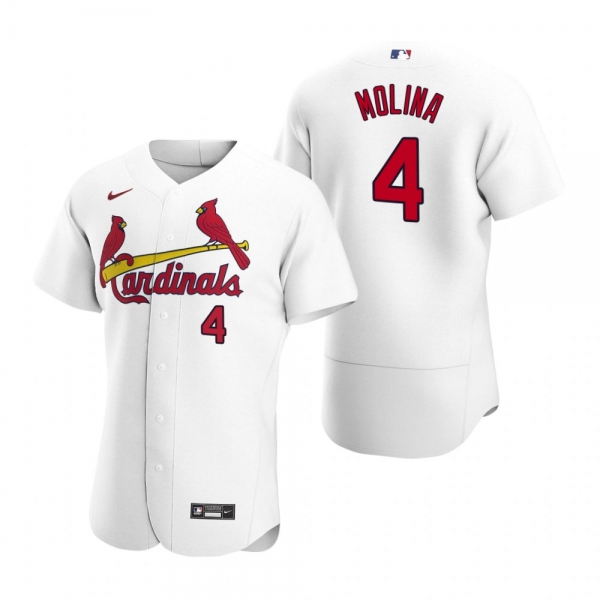 Men's St. Louis Cardinals Yadier Molina White 2020 Home Authentic Player Jersey