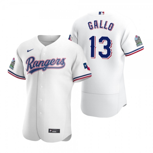 Men's Texas Rangers Joey Gallo Nike White Authentic 2020 Home Jersey