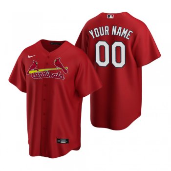 St. Louis Cardinals Custom Nike Red Replica Alternate Jersey