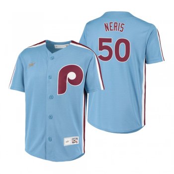 Youth Philadelphia Phillies Hector Neris Nike Light Blue Cooperstown Collection Road Jersey