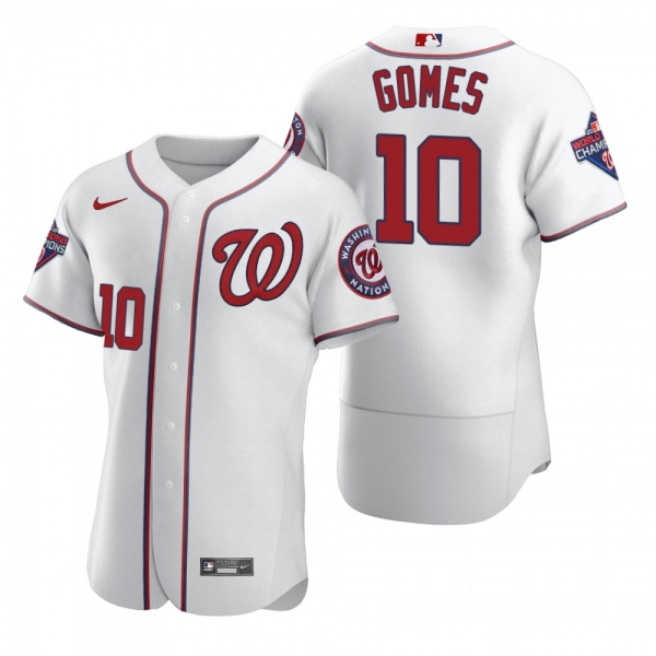 Men's Washington Nationals Yan Gomes Nike White 2020 Authentic Jersey