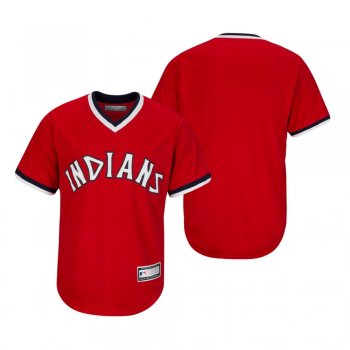 Men's Cleveland Indians Red Cooperstown Collection Replica Big & Tall Jersey