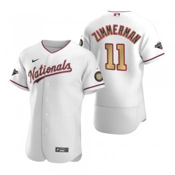 Men's Washington Nationals Ryan Zimmerman Nike White 2020 Gold Program Authentic Jersey