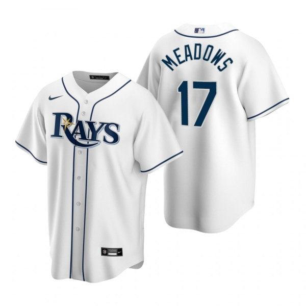 Men's Tampa Bay Rays Austin Meadows Nike White Replica Home Jersey