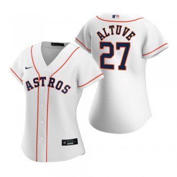 Women's Houston Astros Jose Altuve Nike White 2020 Replica Home Jersey