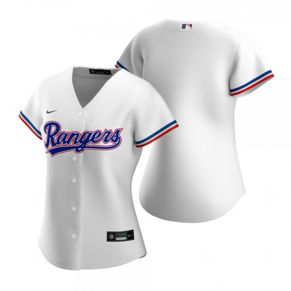 Women's Texas Rangers Nike White 2020 Replica Home Jersey