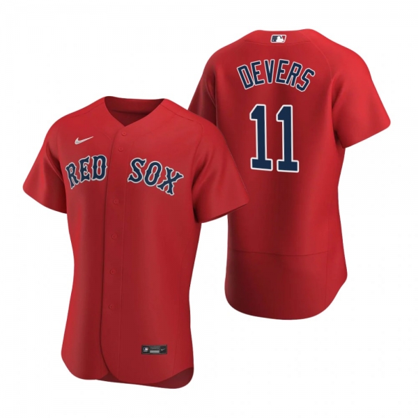 Men's Boston Red Sox Rafael Devers Nike Red Authentic 2020 Alternate Jersey