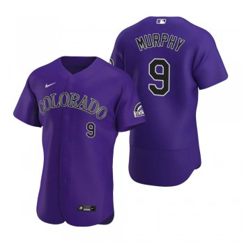 Men's Colorado Rockies Daniel Murphy Nike Purple Authentic 2020 Alternate Jersey