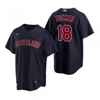 Men's Cleveland Indians Carson Tucker Navy 2020 MLB Draft Replica Alternate Jersey