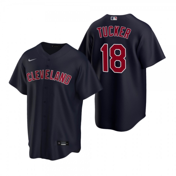 Men's Cleveland Indians Carson Tucker Navy 2020 MLB Draft Replica Alternate Jersey