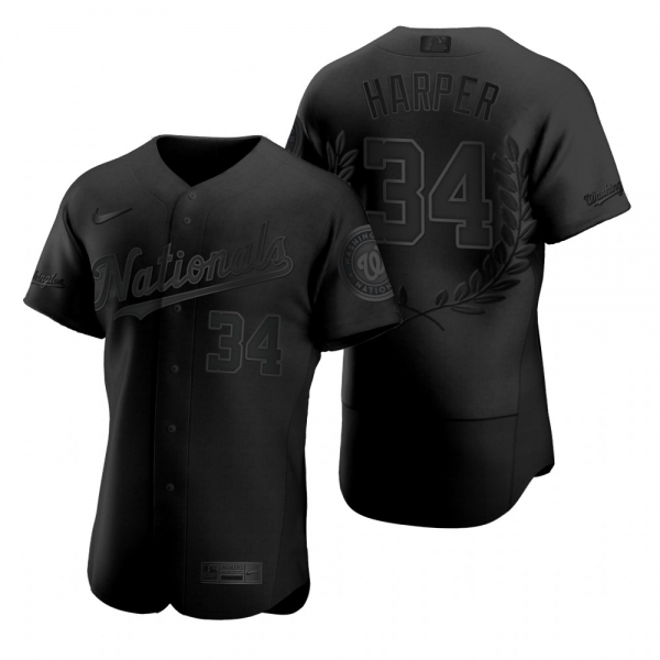 Men's Bryce Harper Washington Nationals Black Award Collection NL MVP Jersey