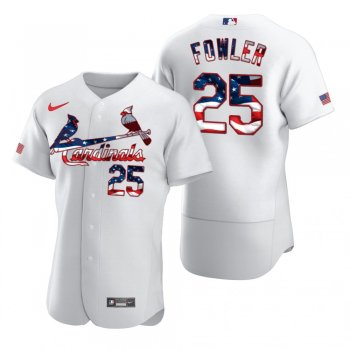 Men's Dexter Fowler St. Louis Cardinals White 2020 Stars & Stripes 4th of July Jersey