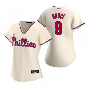 Women's Philadelphia Phillies Jay Bruce Nike Cream 2020 Replica Alternate Jersey