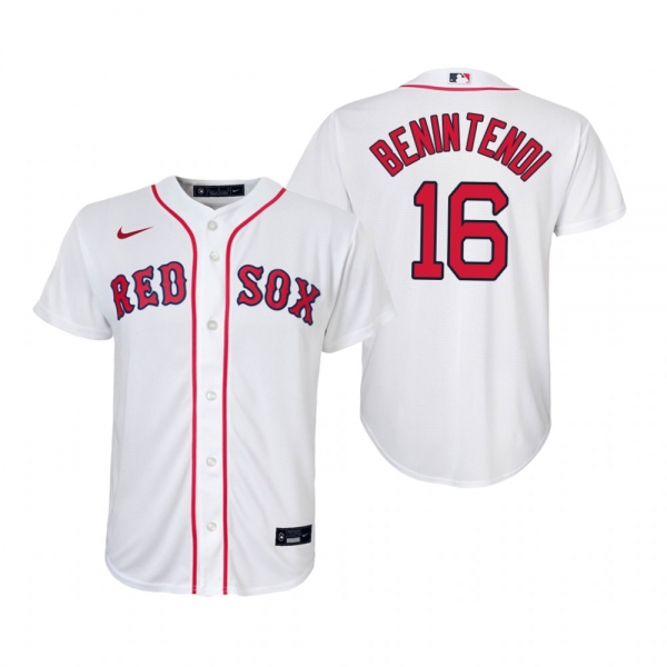 Youth Boston Red Sox Andrew Benintendi Nike White Replica Home Jersey