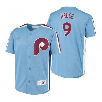 Youth Philadelphia Phillies Jay Bruce Nike Light Blue Cooperstown Collection Road Jersey