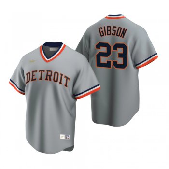 Men's Detroit Tigers Kirk Gibson Nike Gray Cooperstown Collection Road Jersey