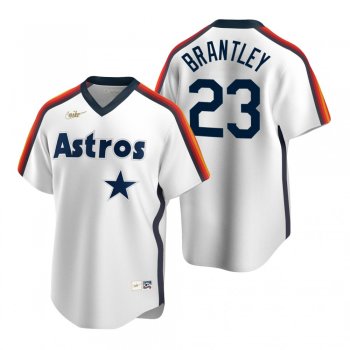 Men's Houston Astros Michael Brantley Nike White Cooperstown Collection Home Jersey