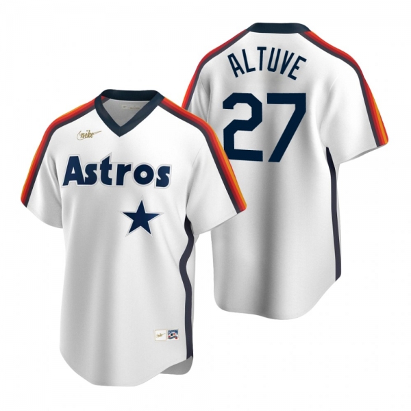 Men's Houston Astros Jose Altuve Nike White Cooperstown Collection Home Jersey