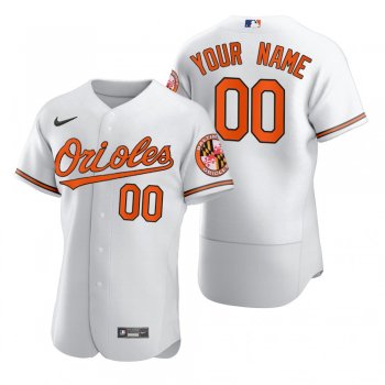 Baltimore Orioles Custom Nike White 2020 Authentic Jersey