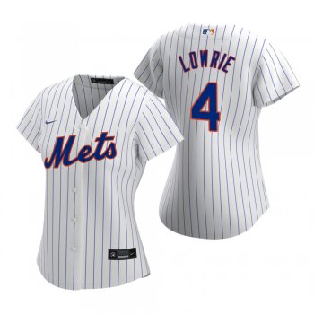 Women's New York Mets Jed Lowrie Nike White 2020 Replica Home Jersey