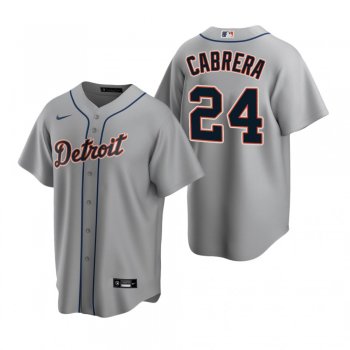 Men's Detroit Tigers Miguel Cabrera Nike Gray Replica Road Jersey