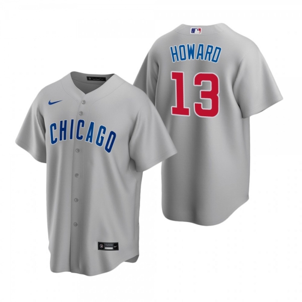 Men's Chicago Cubs Ed Howard Gray 2020 MLB Draft Replica Road Jersey