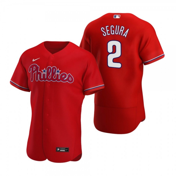 Men's Philadelphia Phillies Jean Segura Nike Red Authentic 2020 Alternate Jersey