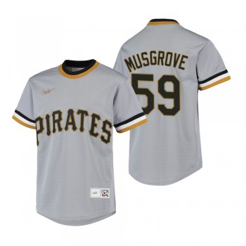 Youth Pittsburgh Pirates Joe Musgrove Nike Gray Cooperstown Collection Road Jersey