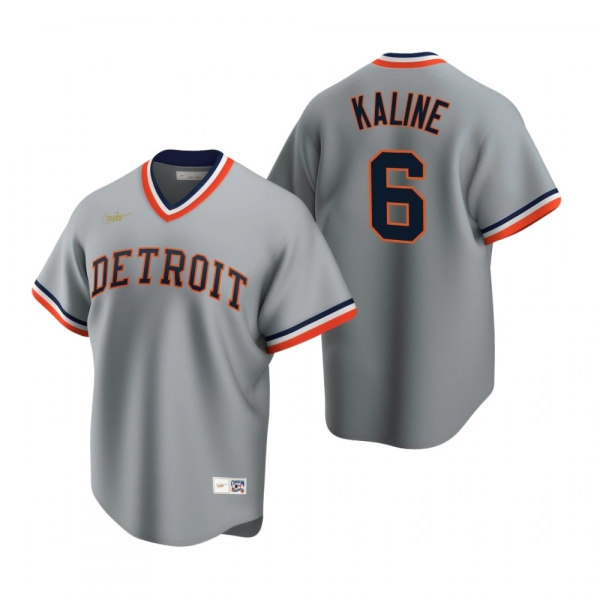 Men's Detroit Tigers Al Kaline Nike Gray Cooperstown Collection Road Jersey