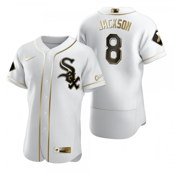 Men's Chicago White Sox Bo Jackson Nike White Authentic Golden Edition Jersey